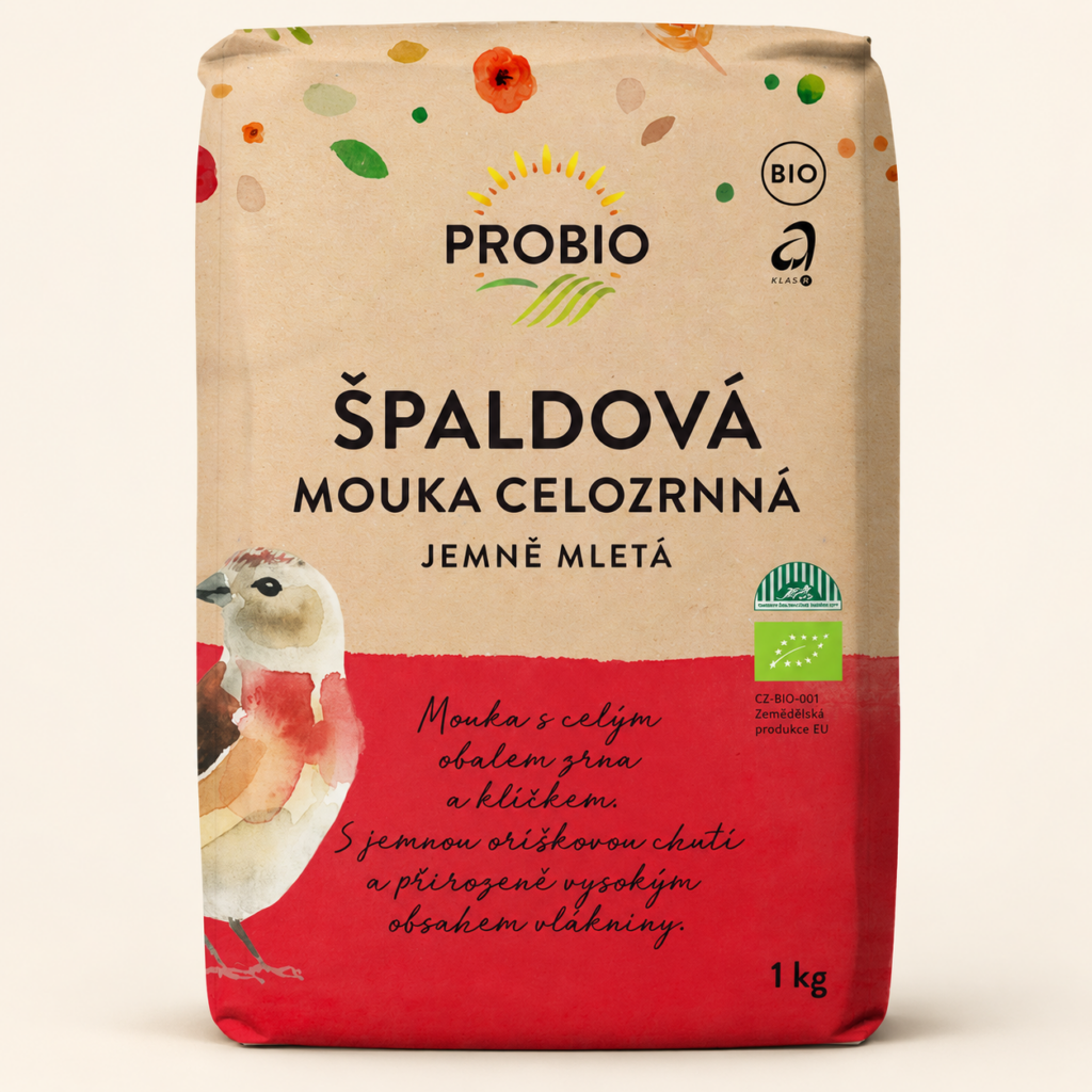 PROBIO Mouka špaldová celozrnná jemně mletá BIO 1 kg