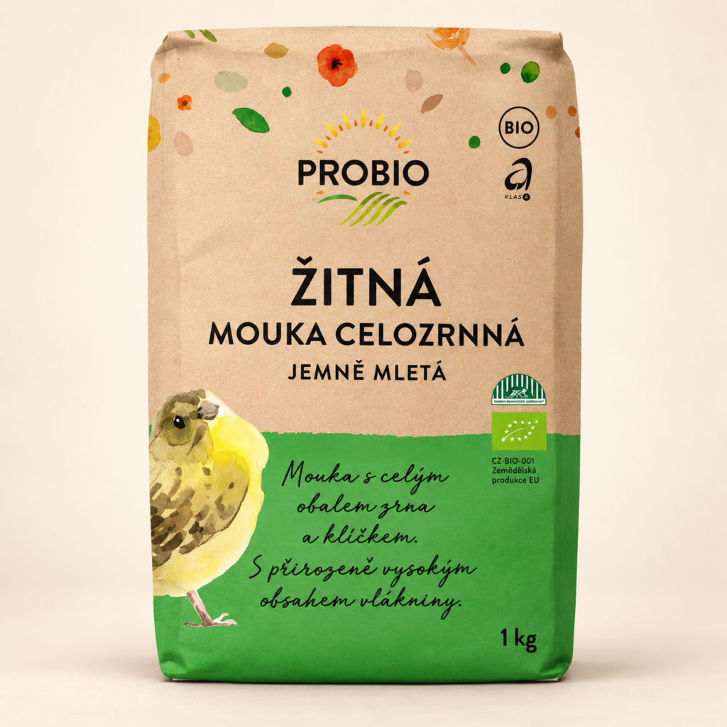 PROBIO Mouka žitná celozrnná jemně mletá BIO 1 kg