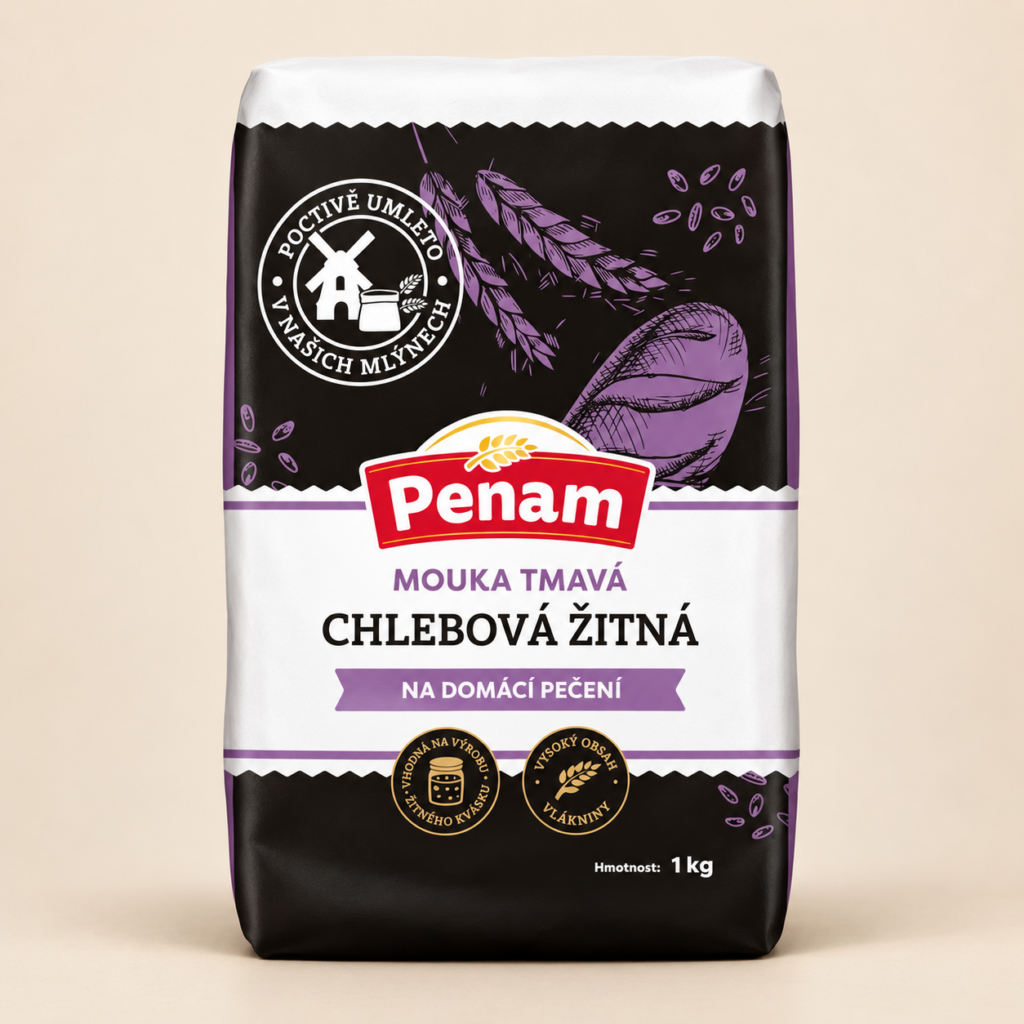 PENAM Žitná mouka tmavá chlebová 1 kg