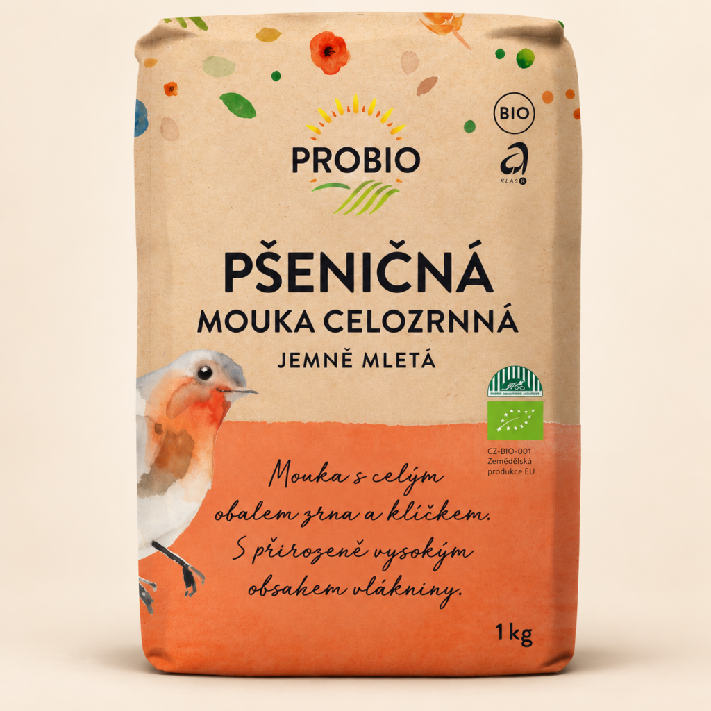 PROBIO Mouka pšeničná celozrnná jemně mletá BIO 1 kg